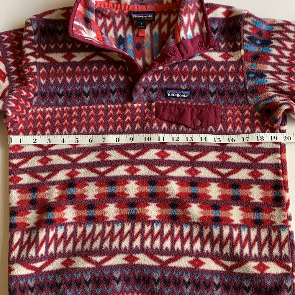 PATAGONIA Kuta Klash Lightweight Snap-T Synchilla Pullover Aztec Size Small - Picture 7 of 14
